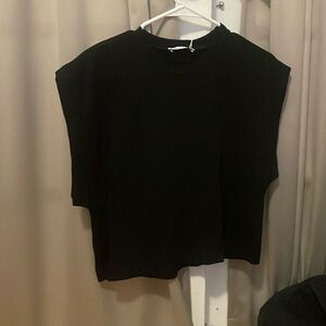 zara black t shirt